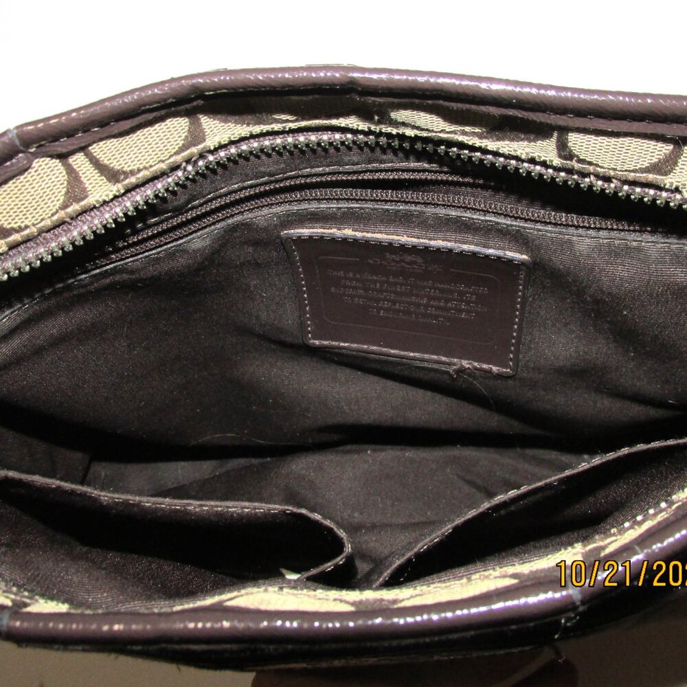 Coach F29210 Signature File Crossbody Brown Purse or Bag - Picture 10 of 15